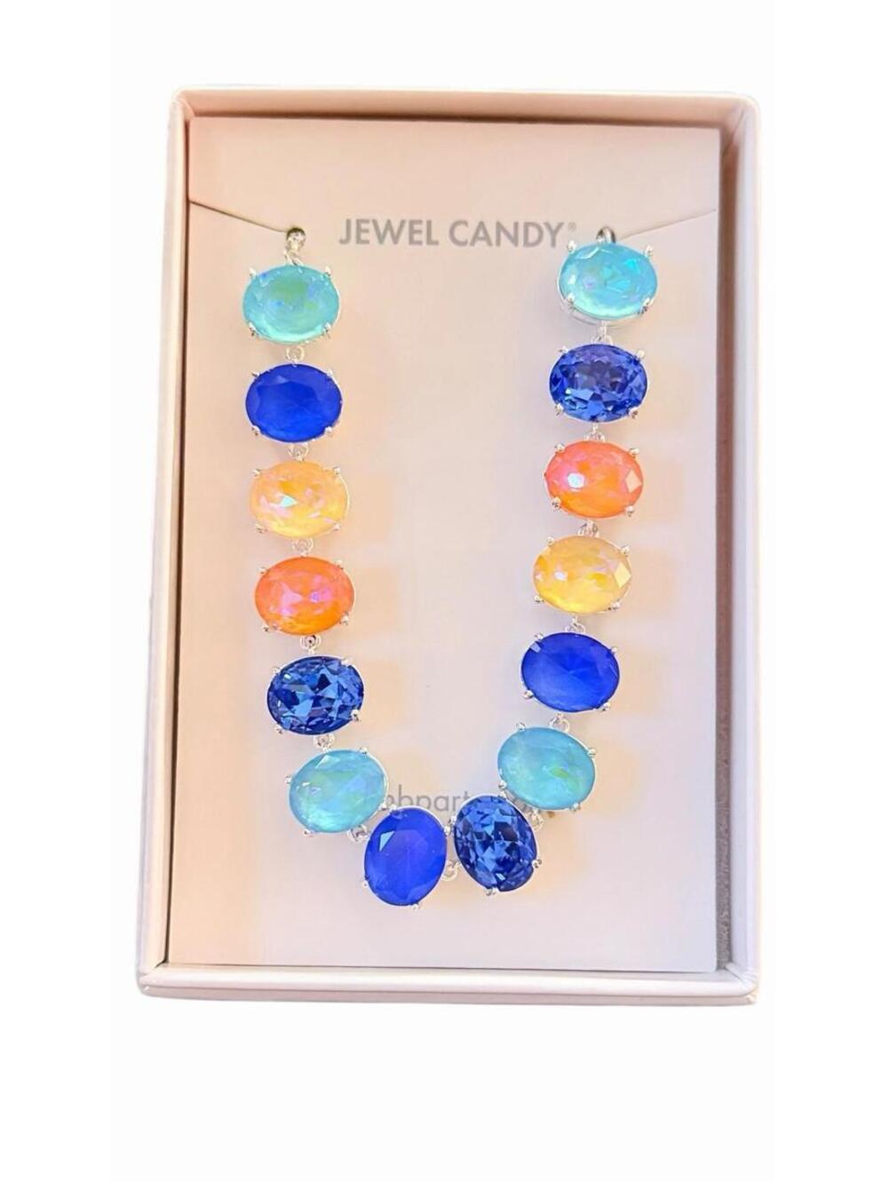 Bomb Party Jewel Candy Bracelet “The Tansy” RBP7363 Apricot Sky Sunset on Silver